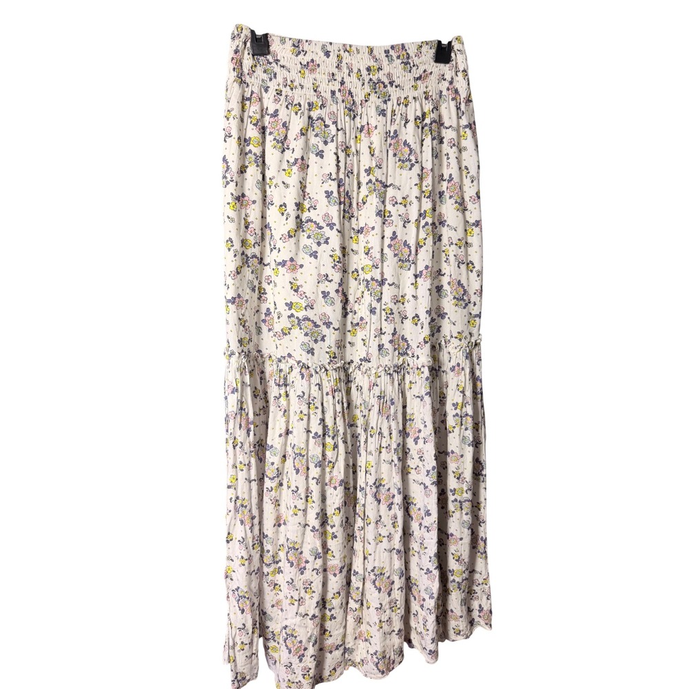Free People Floral Tiered Boho Maxi Skirt Size S